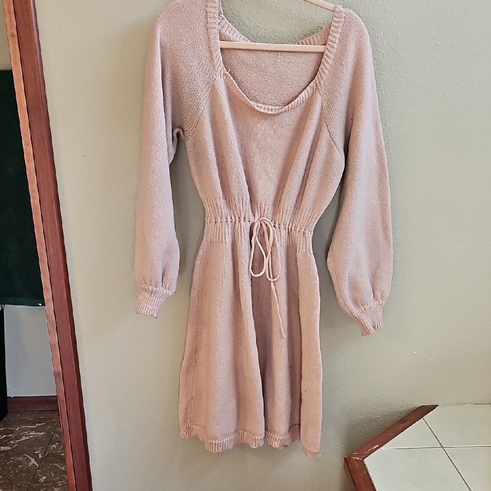 SHEIN Pink Long Sleeve Dress